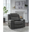  Signature Design by Ashley Status Check Rocker Leather Look Recliner PC6530725C IMAGE 6